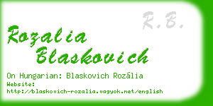 rozalia blaskovich business card